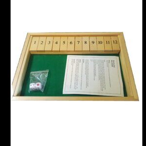 12 Number Shut the Box Wooden Pub Game Hawthorne Direct LLC